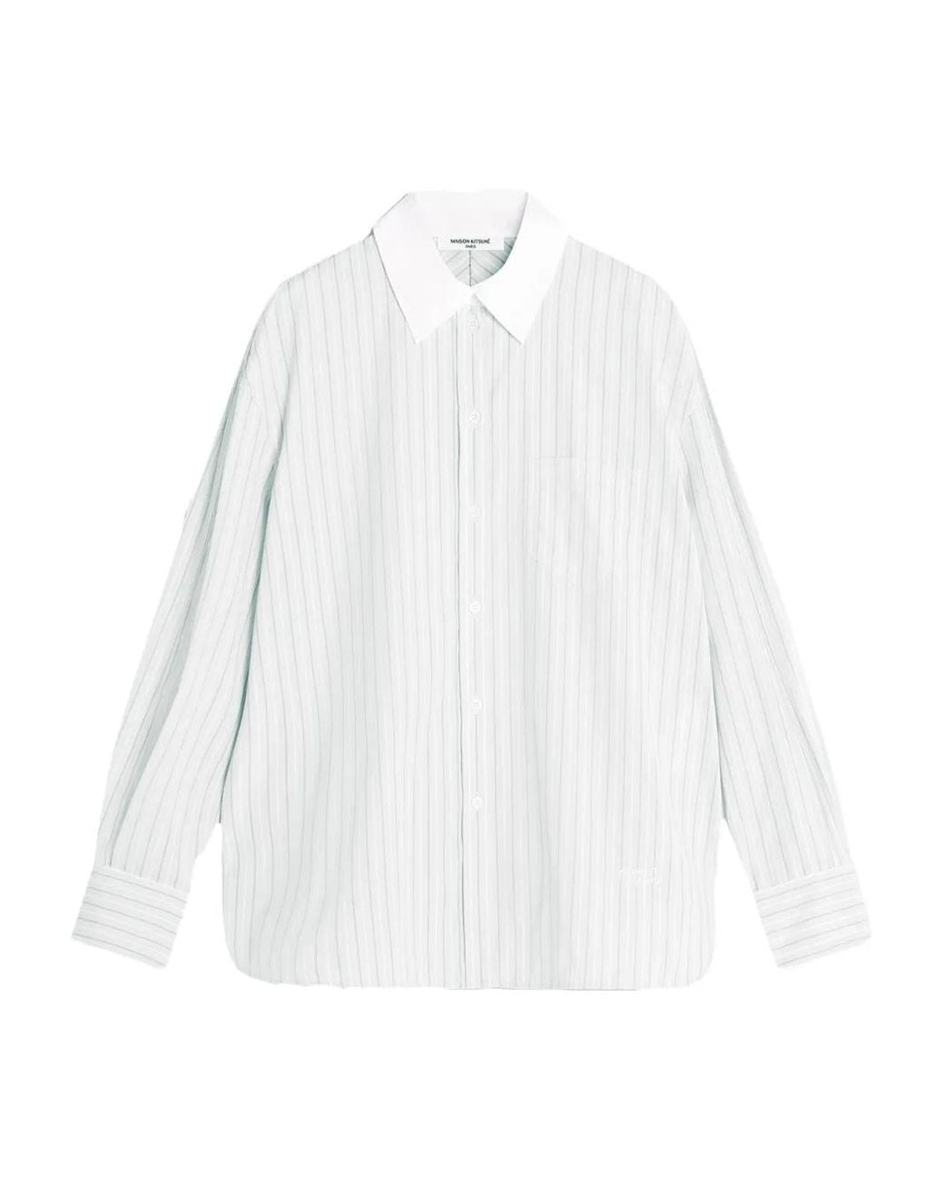 Camisa A Rayas Maison Kitsuné de color White
