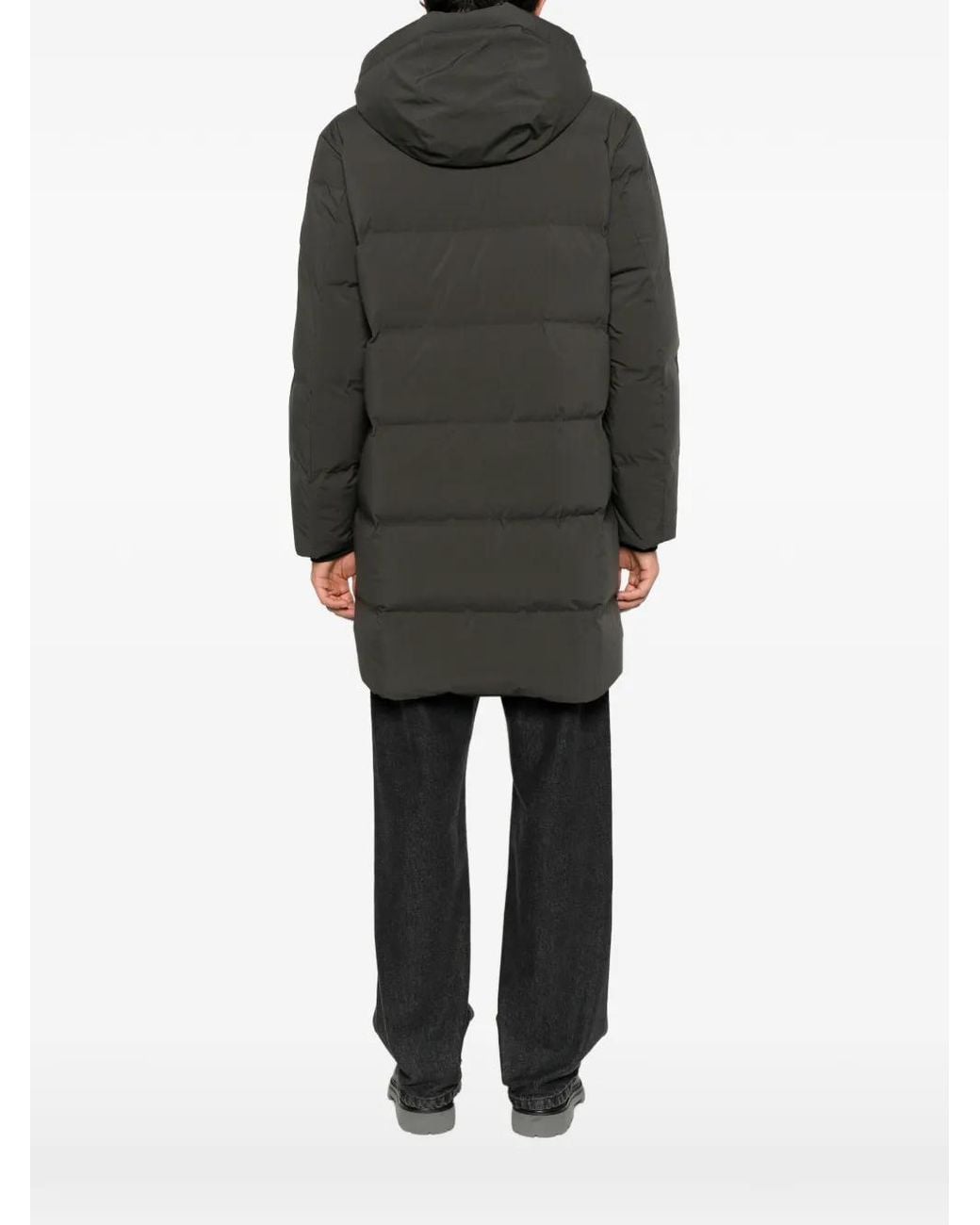 Marc O' Polo Gray Quilted Hooded Coat for men