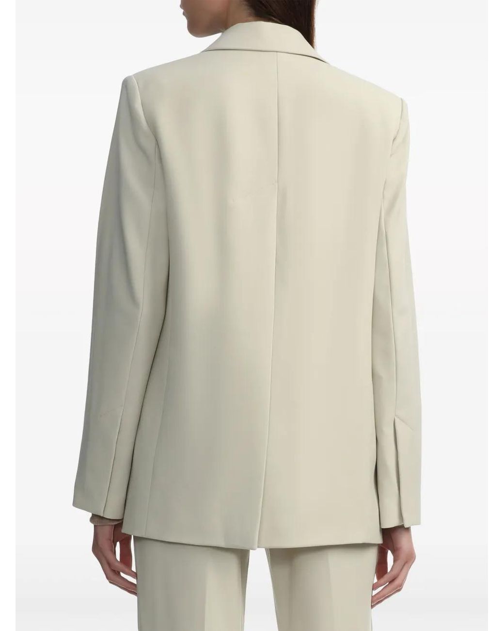 Helmut Lang White Tailored Single-Breasted Blazer