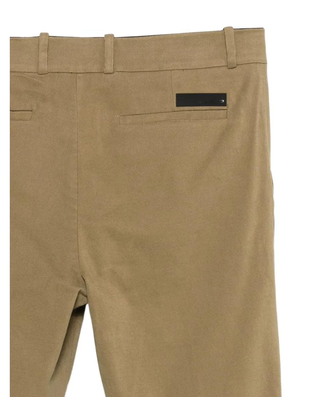 Rrd Natural Logo-Patch Turn-Up Trousers for men