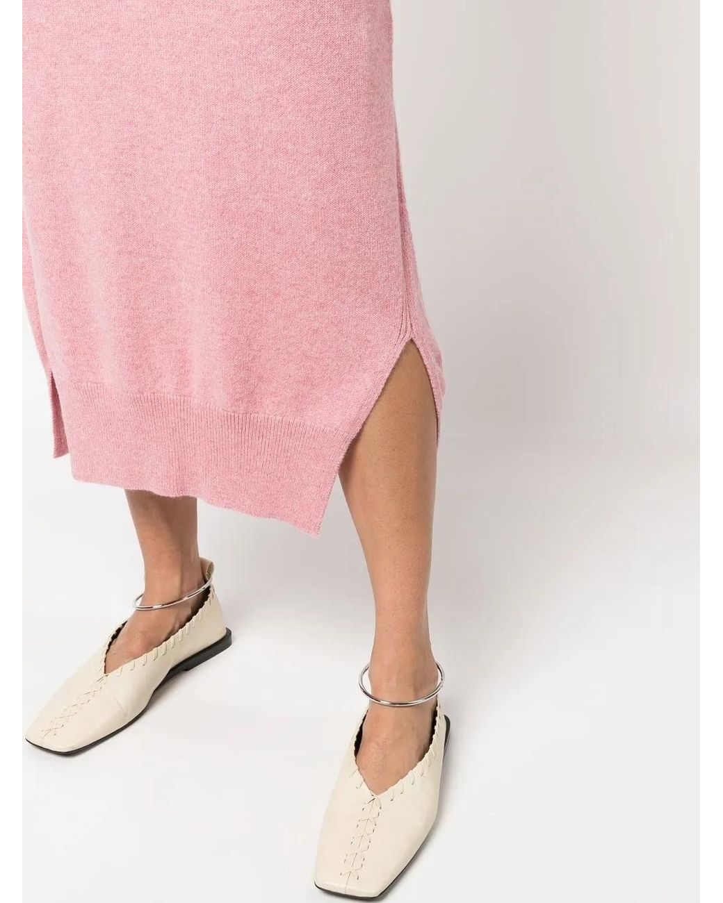 Barrie Pink High-Waisted Knit Skirt