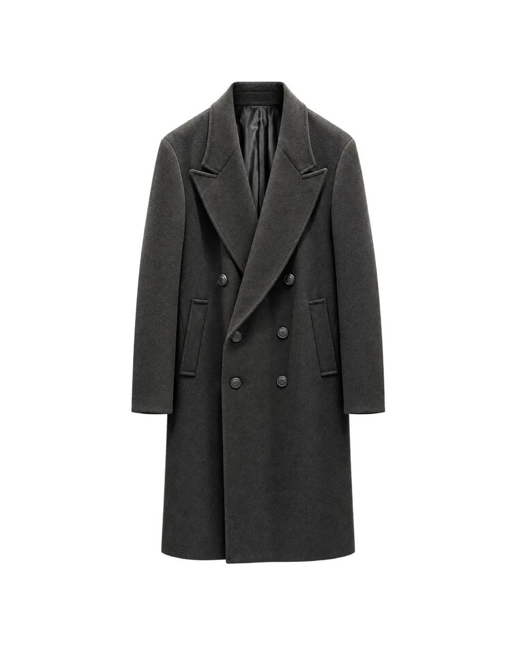 Paura Black Enea Double-Breasted Coat for men
