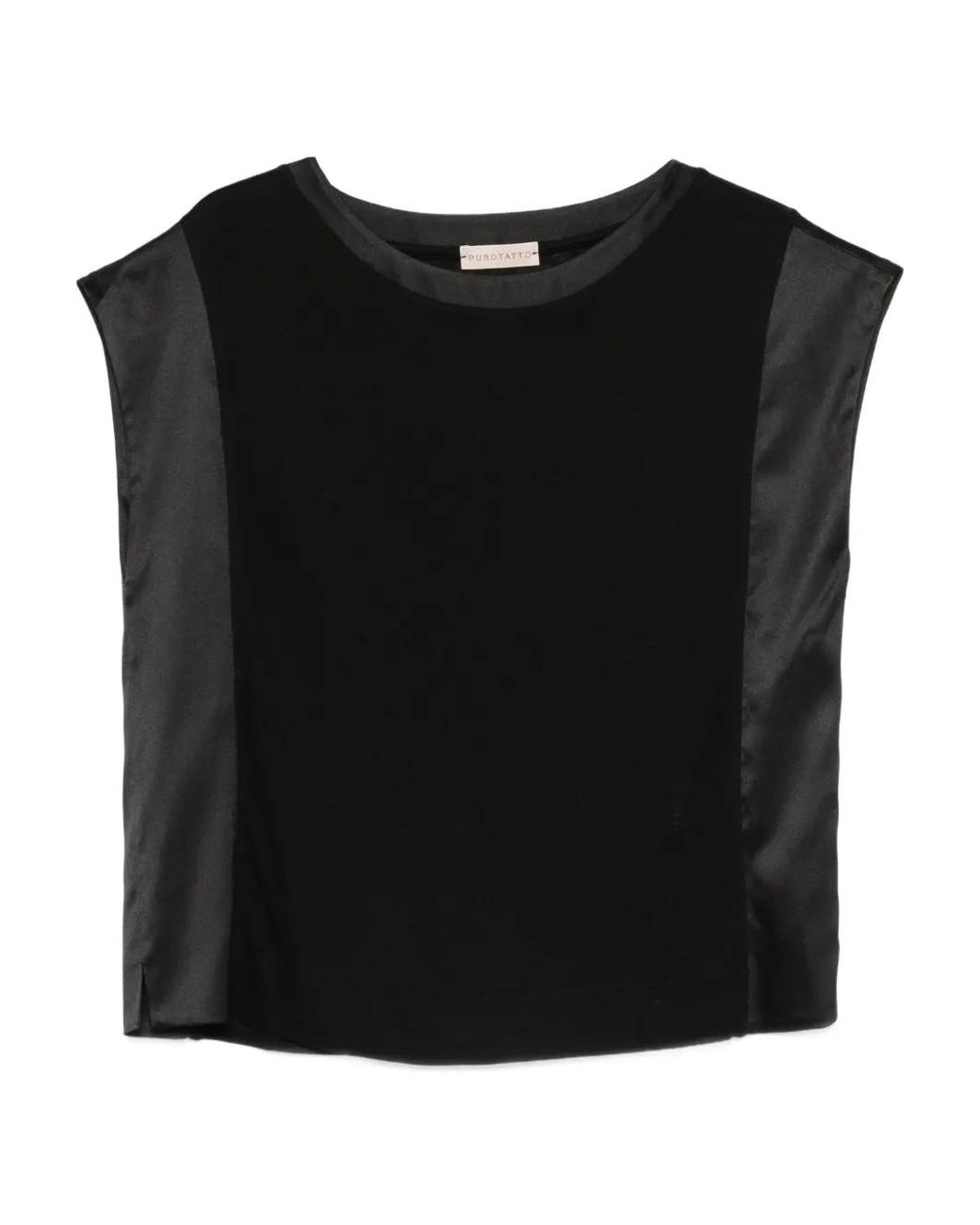 Purotatto Black Round-Neck Top