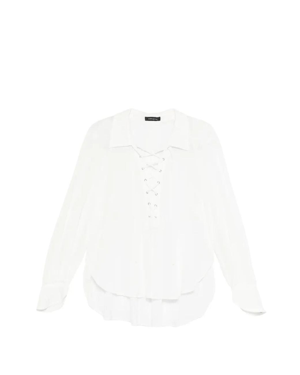 Barbara Bui White Lace-Up Blouse