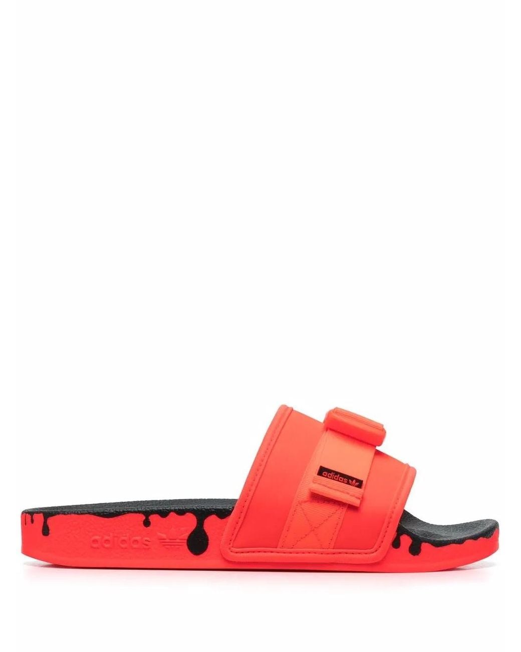 Adidas Red Claquettes Pouchylette