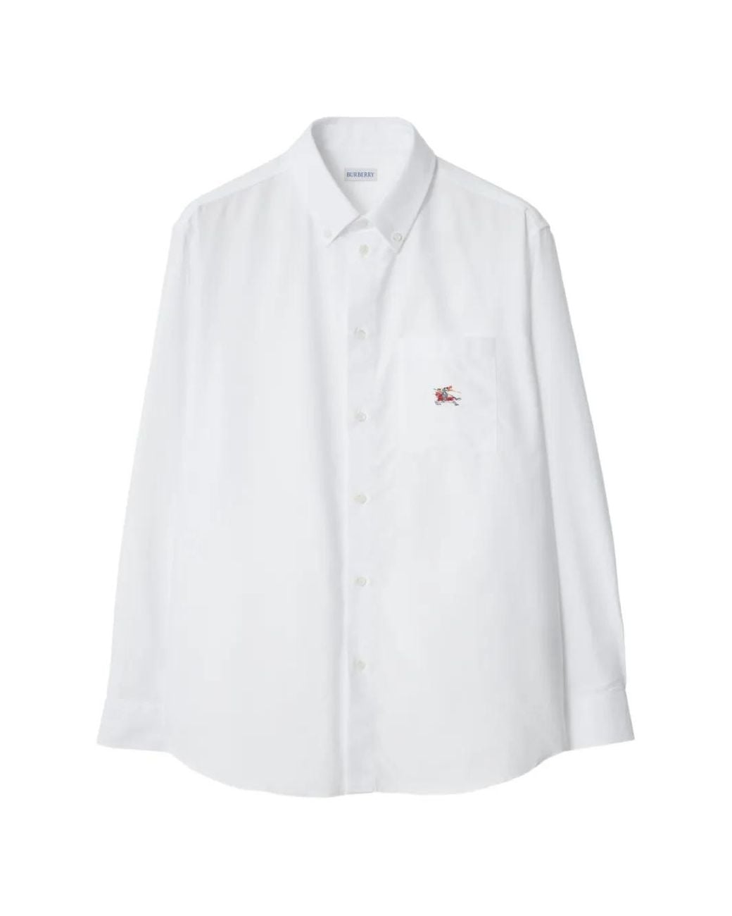 Burberry Relaxed Fit Knight Cotton Oxford Shirt in White for Men