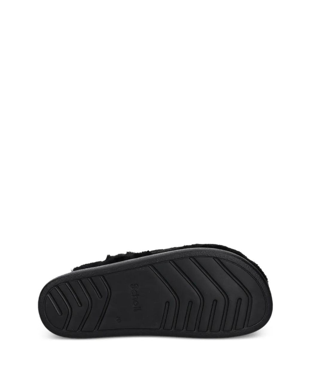 Scholl Black Buckle Detail Slippers
