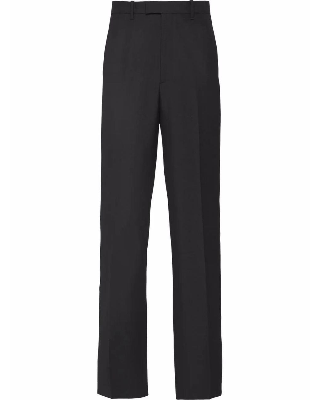 Prada Black Tailored Straight-Leg Trousers for men