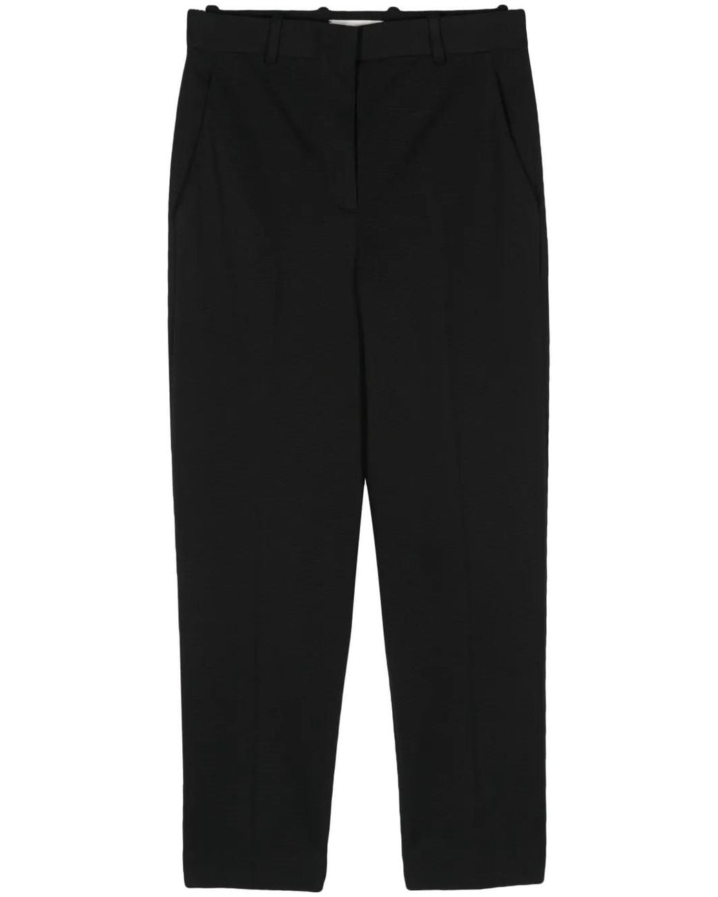 Circolo 1901 Black Textured Tapered Trousers