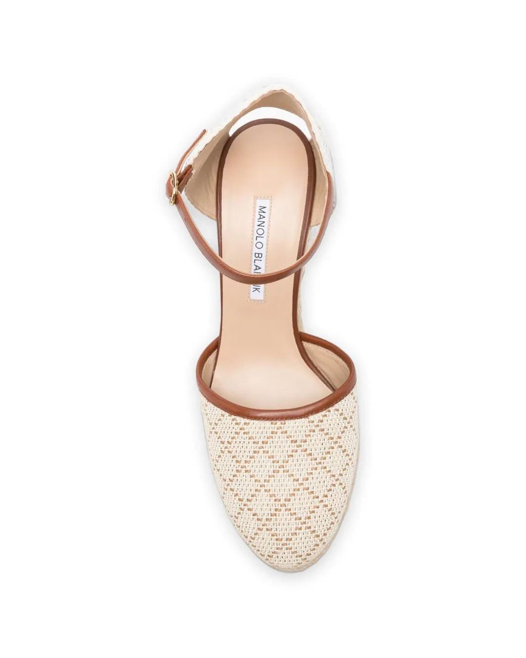 Manolo Blahnik Natural Espadrahi Wedge Espadrilles