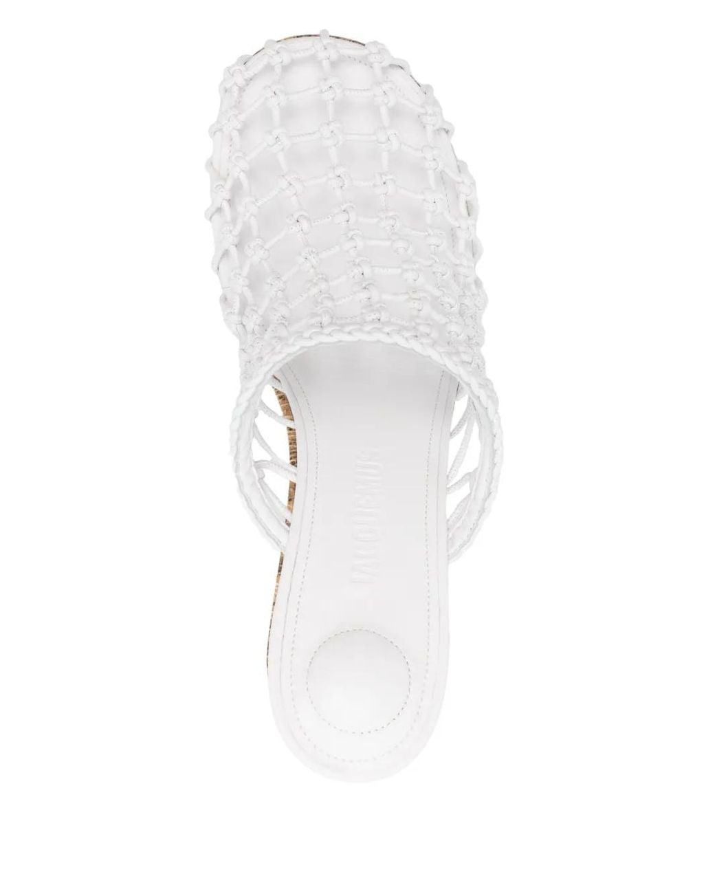 Jacquemus White 100Mm Les Doubles Tresses Mules