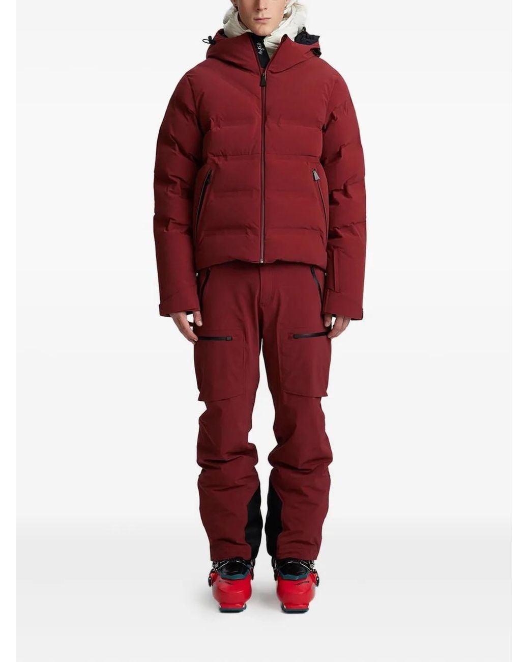 Aztech Mountain Red Super Lite Hooded Ski Jacket for men