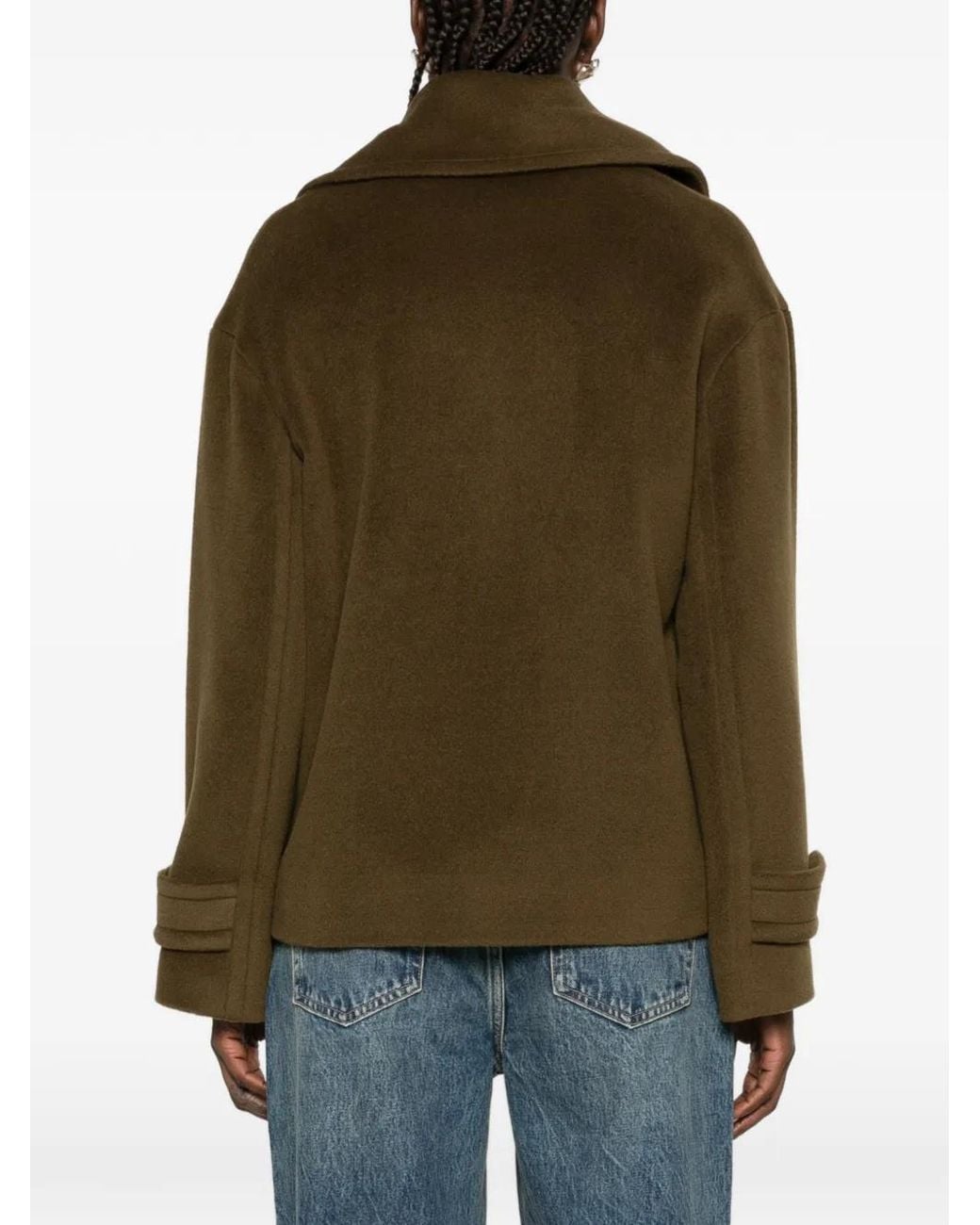 Tagliatore Green Double-Breasted Buttoned Jacket