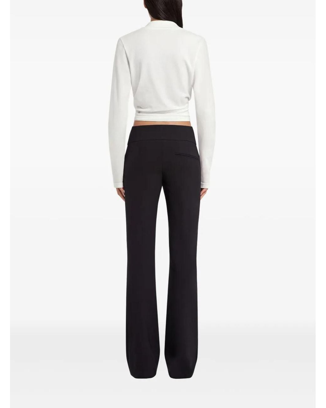 Courreges White Polo Twist-Detailing Shirt