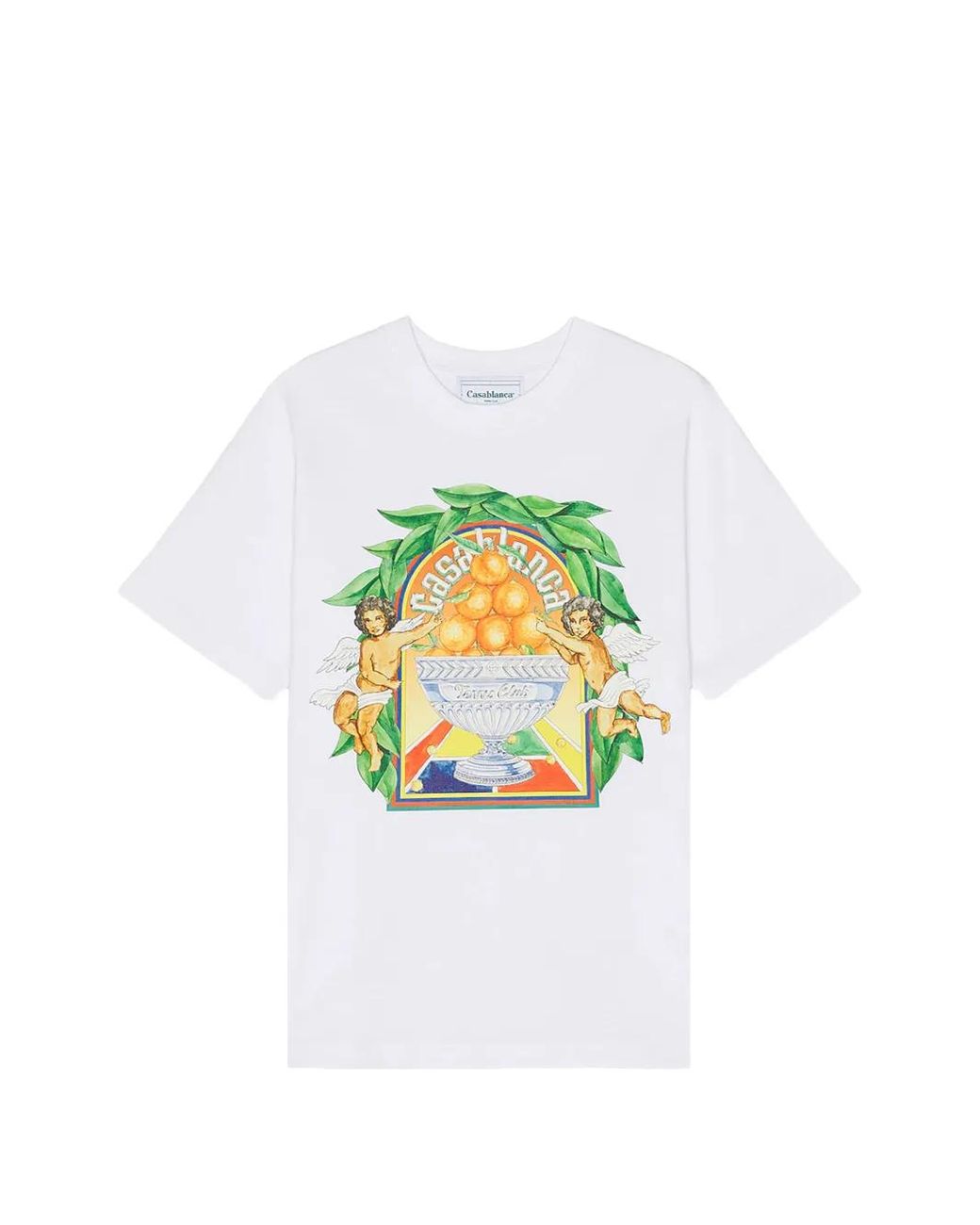 Casablanca White Triomphe D' Short-Sleeve T‑Shirt for men