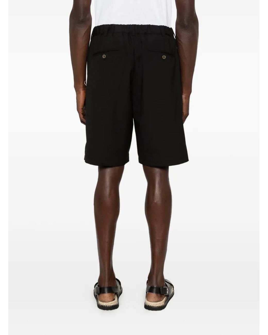 Myths Black Tailored Shorts for men