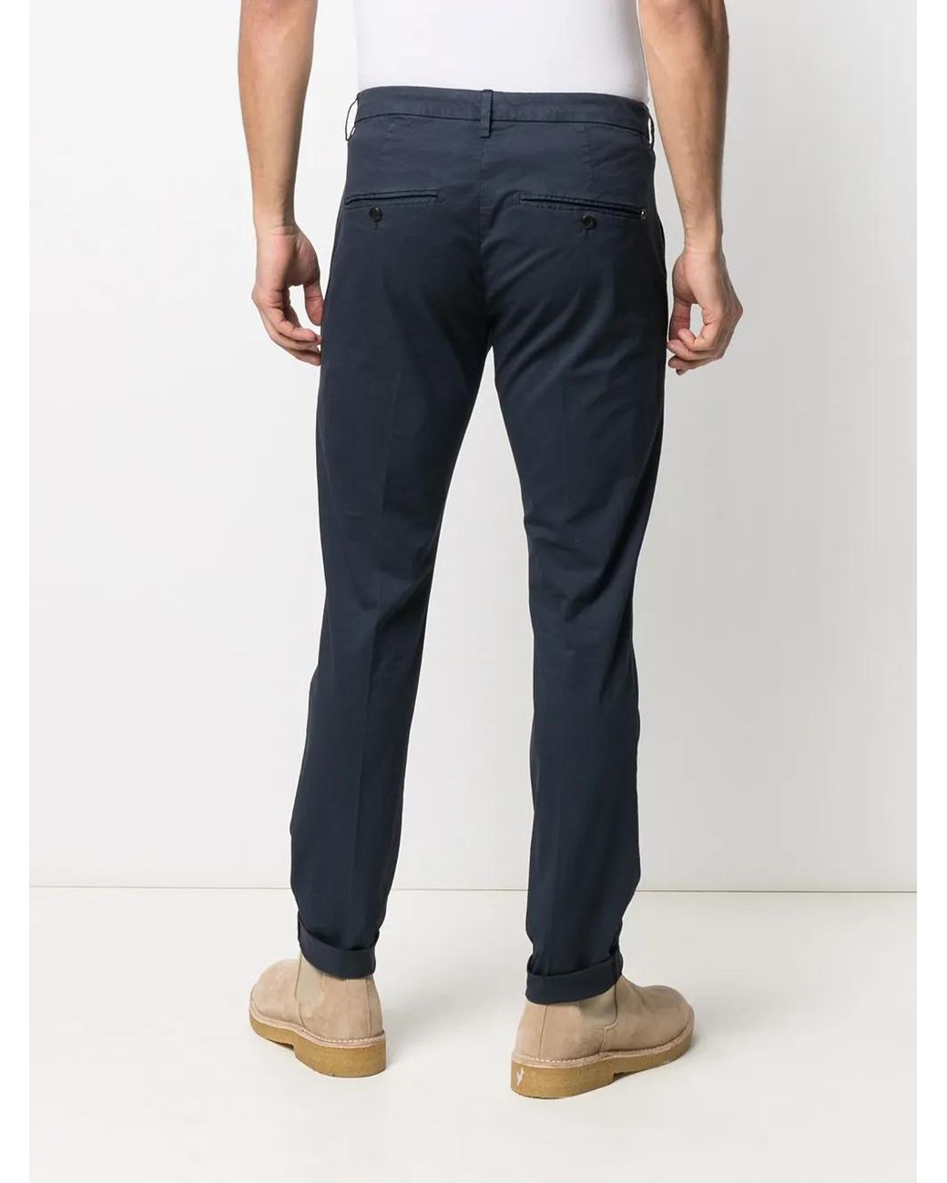 Dondup Blue Straight-Leg Chinos for men