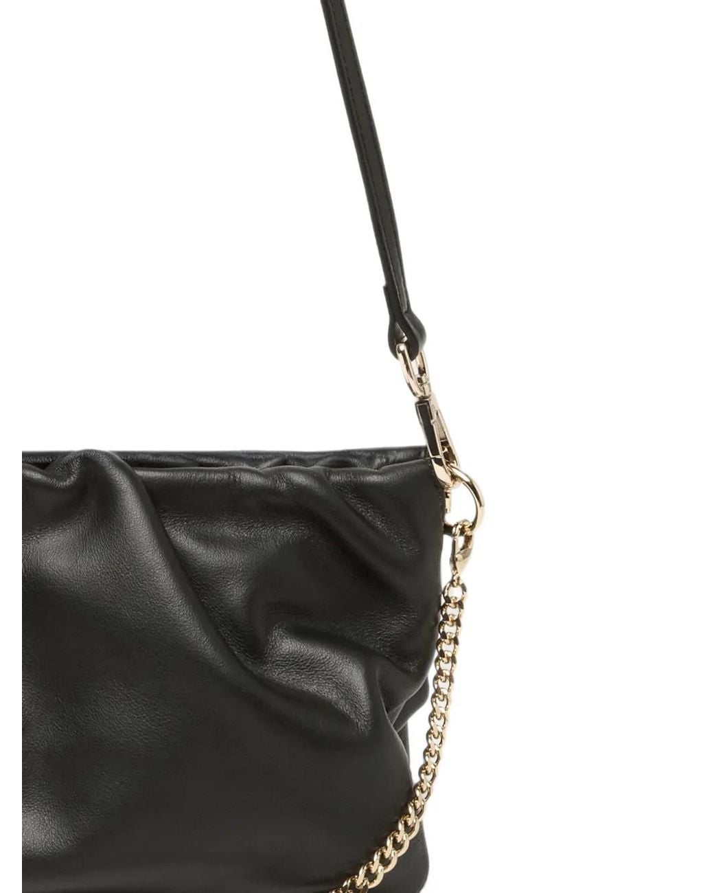 Fabiana Filippi White Ruched Chain-Link Shoulder Bag