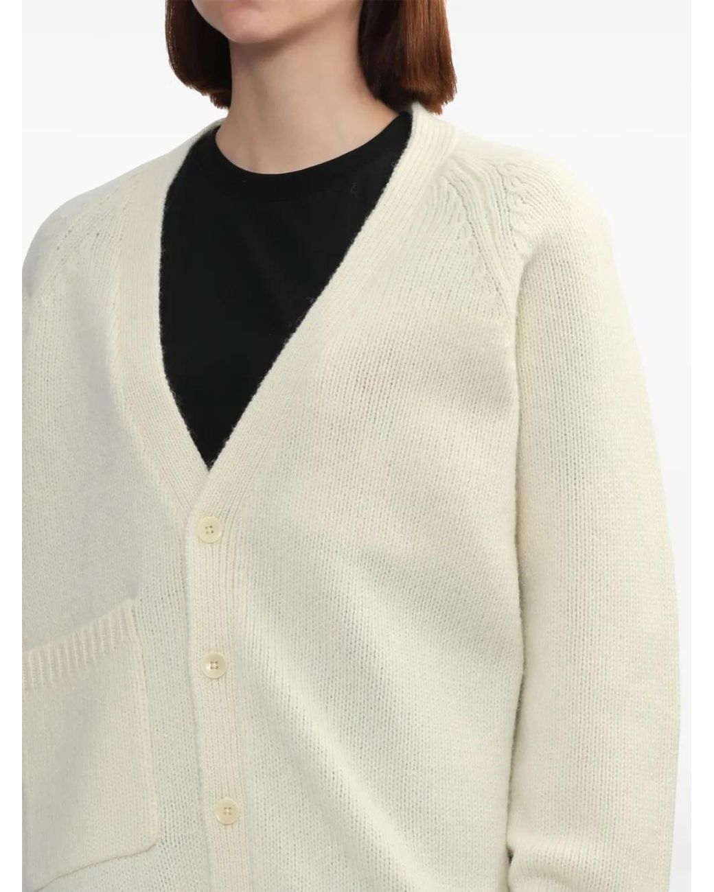 Tibi White Wool Cardigan