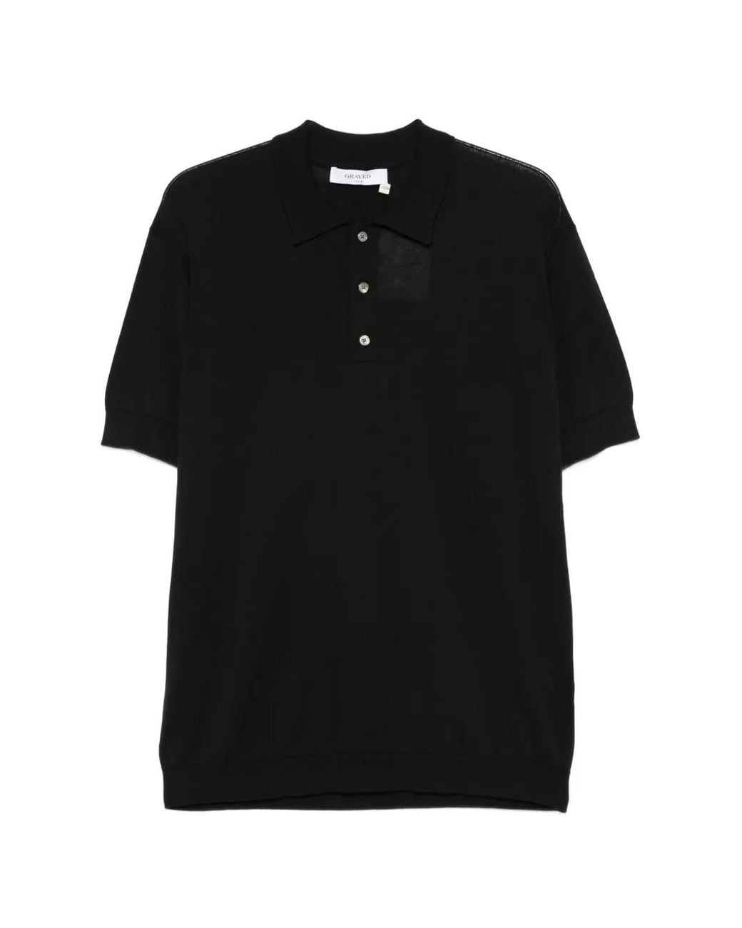 Grayed Black Short-Sleeve Polo Shirt for men