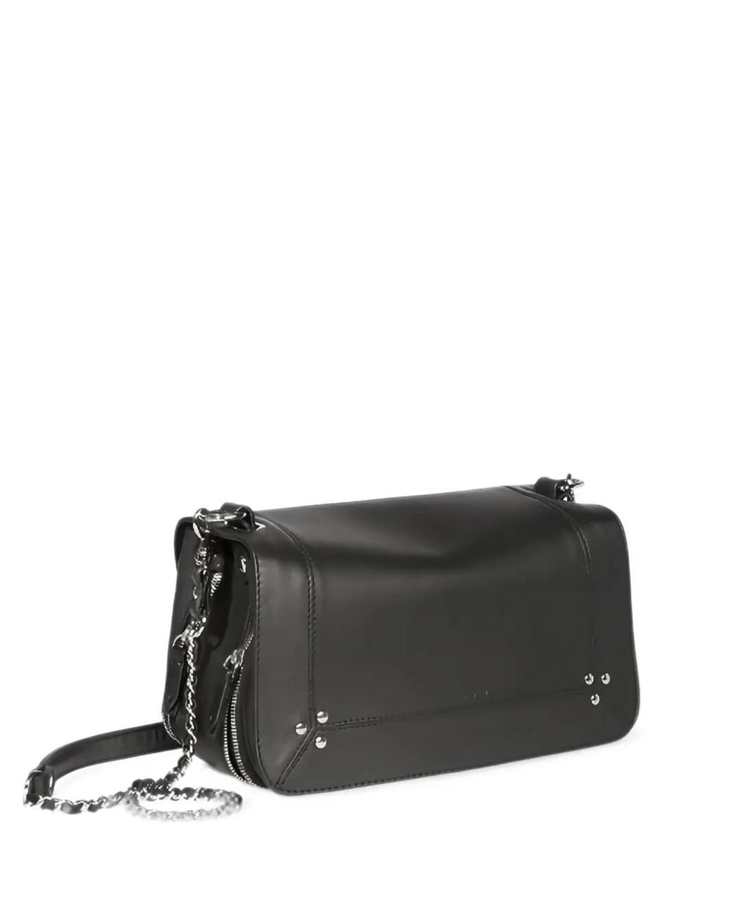 Jérôme Dreyfuss Black Bobi Studded Leather Shoulder Bag
