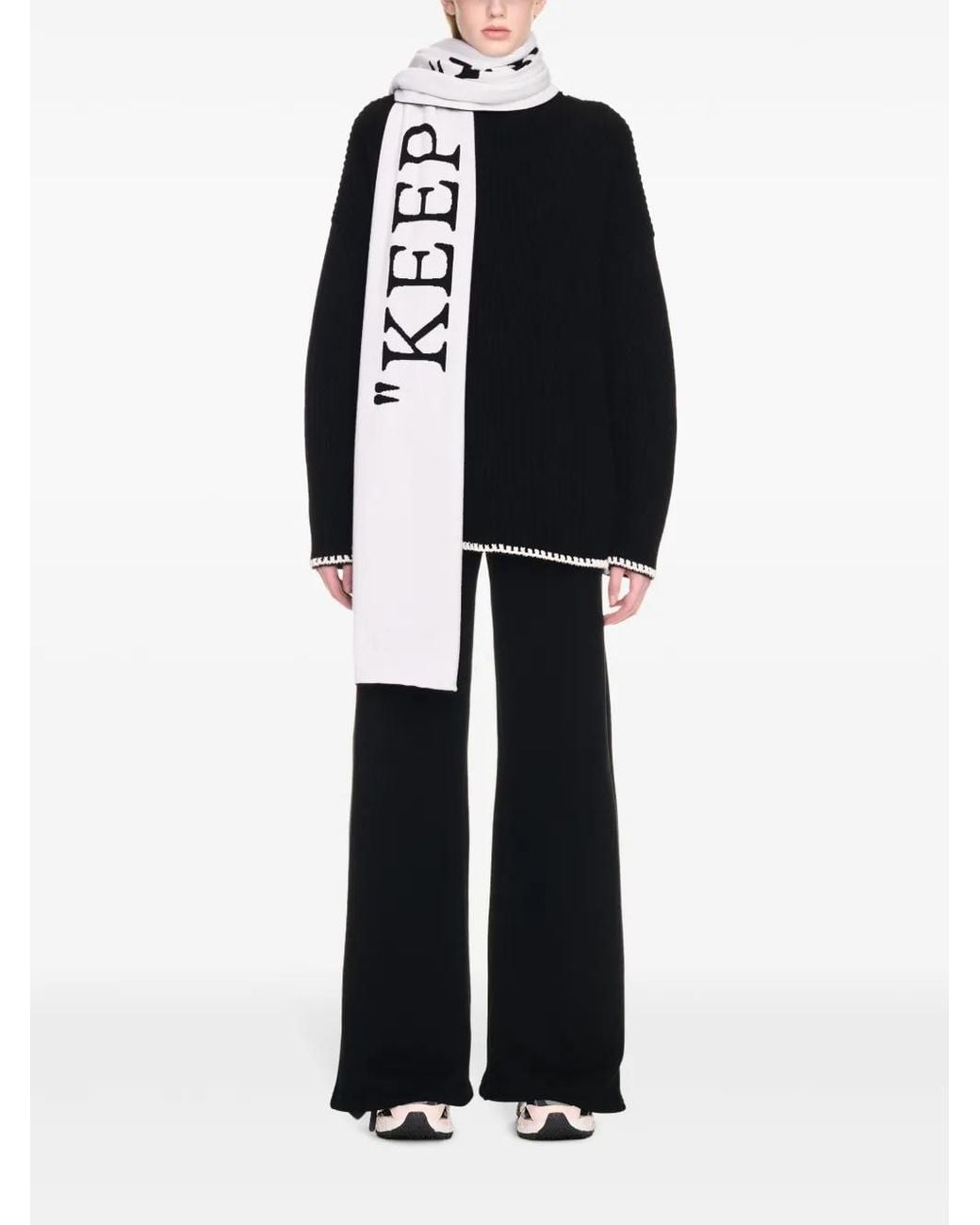 Off-White c/o Virgil Abloh Black Reversible Cozy Scarf For