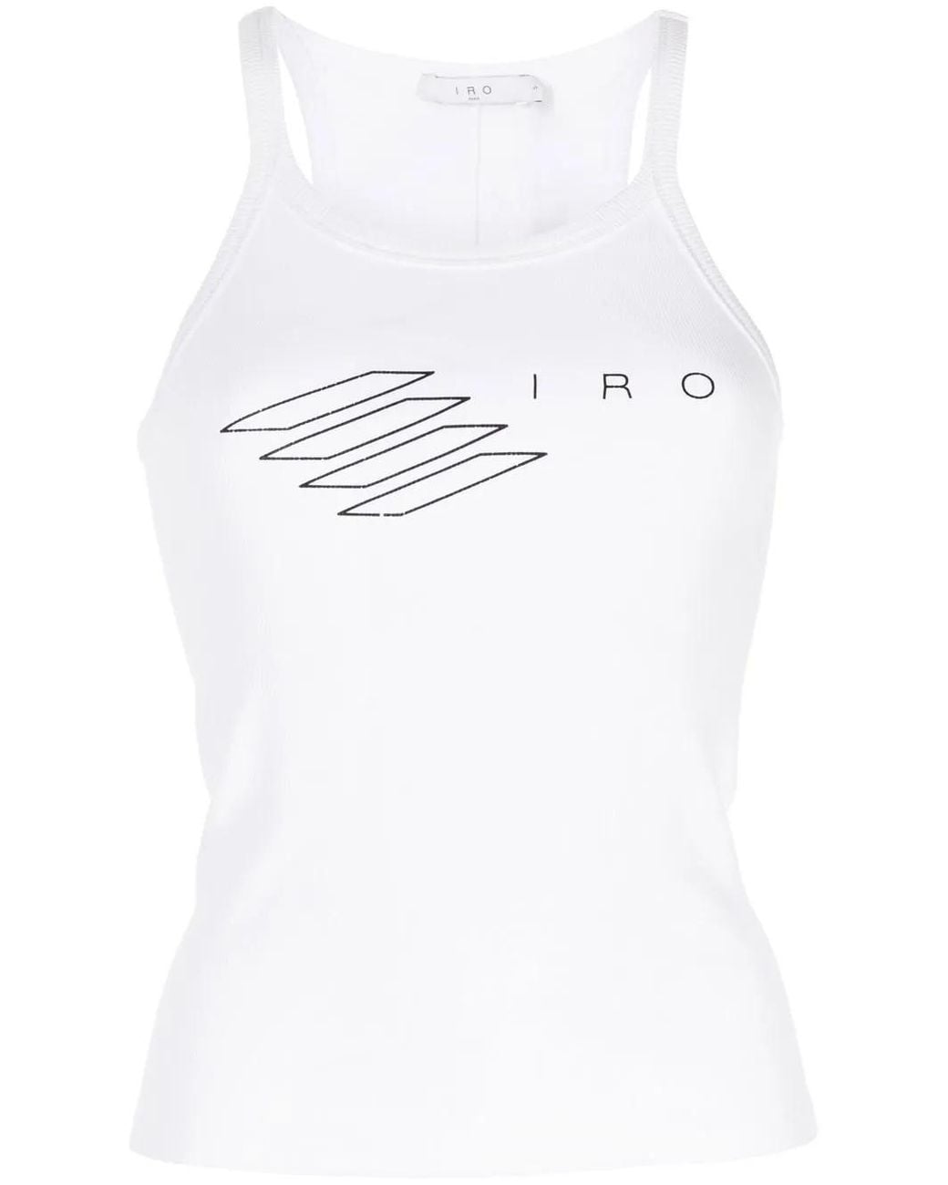 IRO White Logo-Print Tank Top