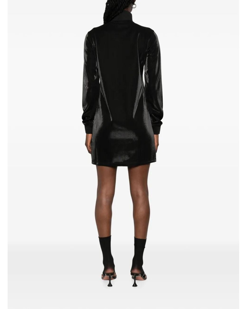 DIESEL Black D-Rosy Zip-Up Mini Dress