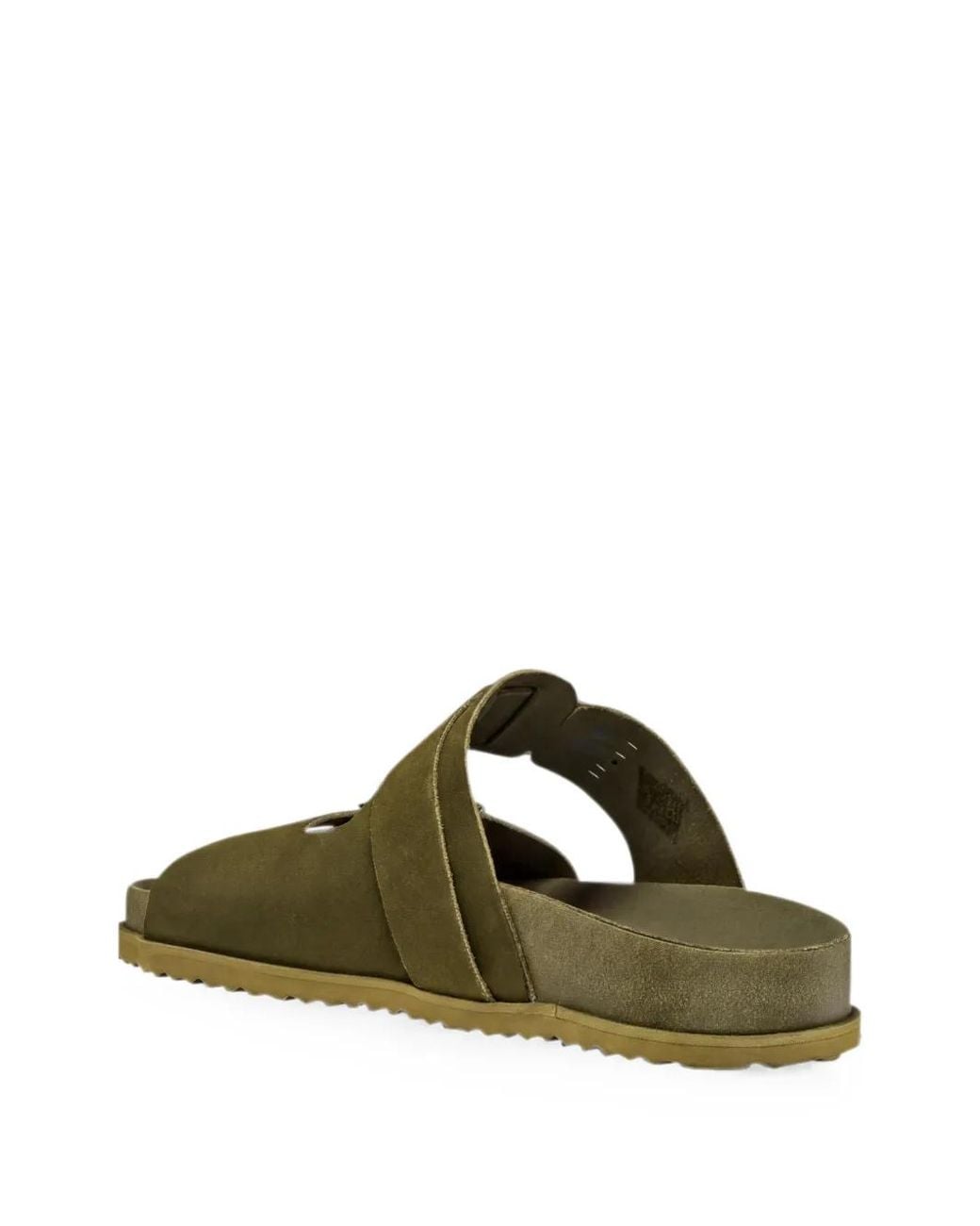 Geox Green Parnaiba Buckled Leather Sandals for men