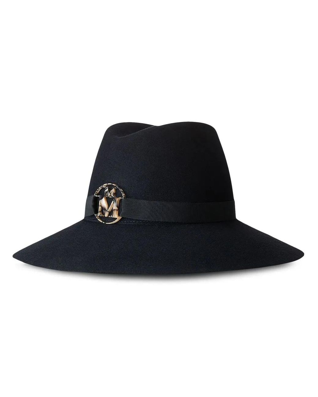 Maison Michel Black Kate Wool-Felt Fedora Hat