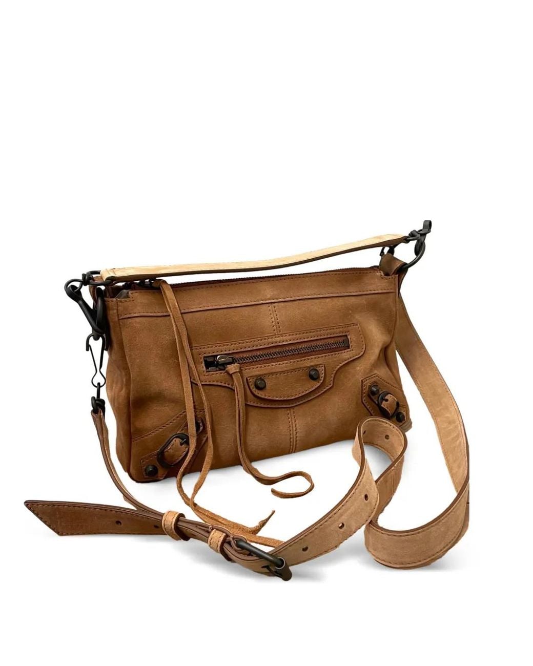 Balenciaga Brown Le City Moto Mini Bag