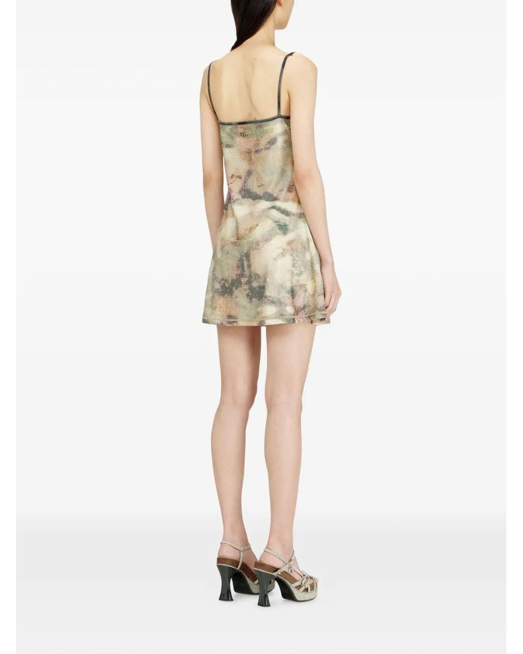 DIESEL Natural D-Loop Crystal-Embellishment Mini Dress
