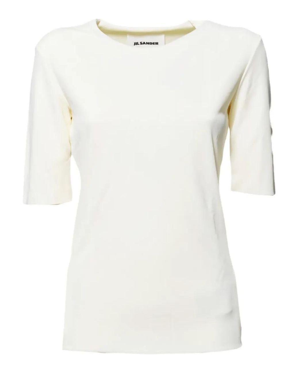 Jil Sander White Crepe T-Shirt