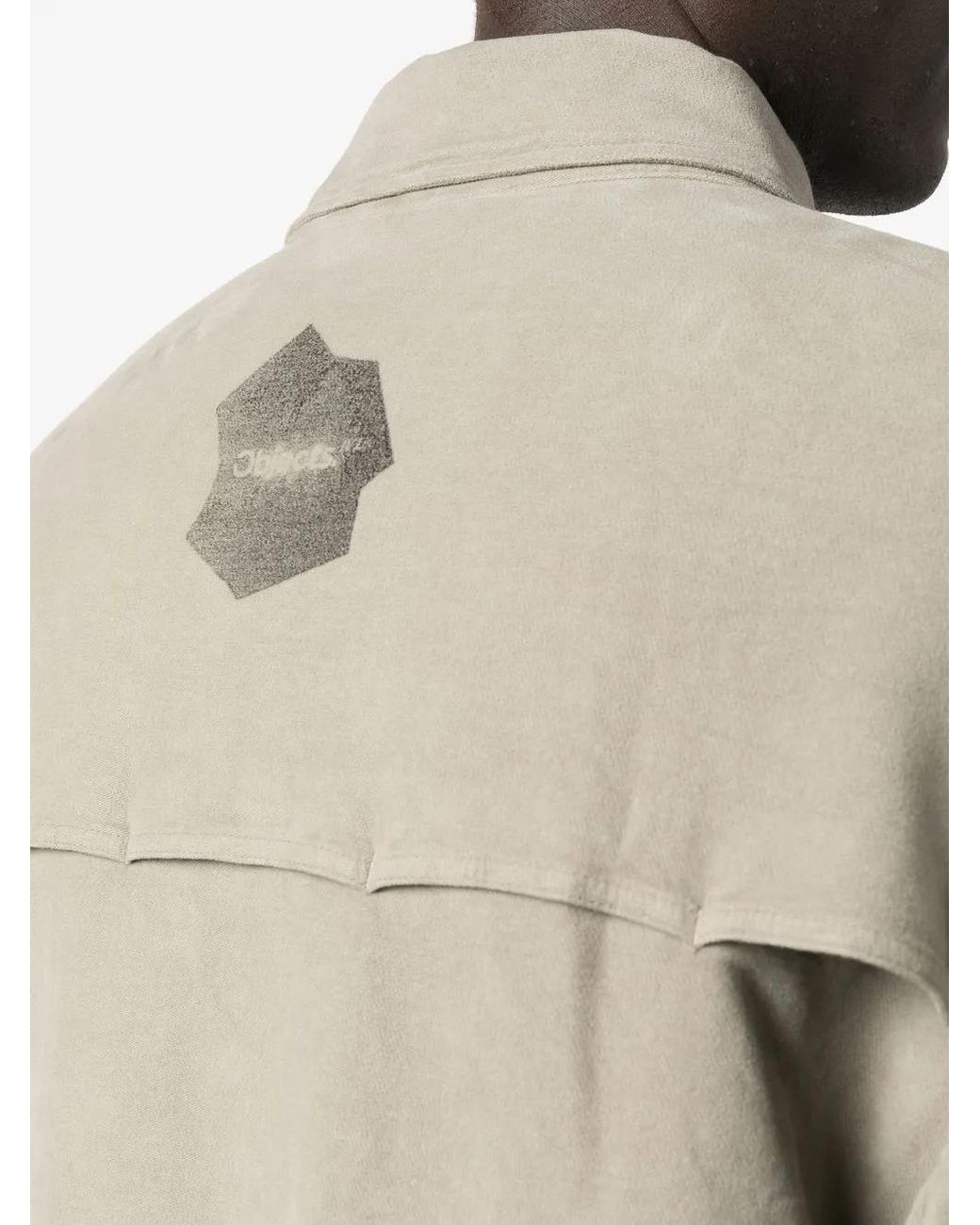 Objects IV Life Shirtjack Met Logoprint in het Natural voor heren