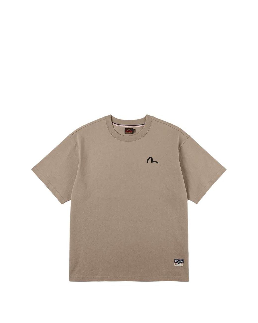 Evisu Gray T-Shirt À Broderie Mouette for men