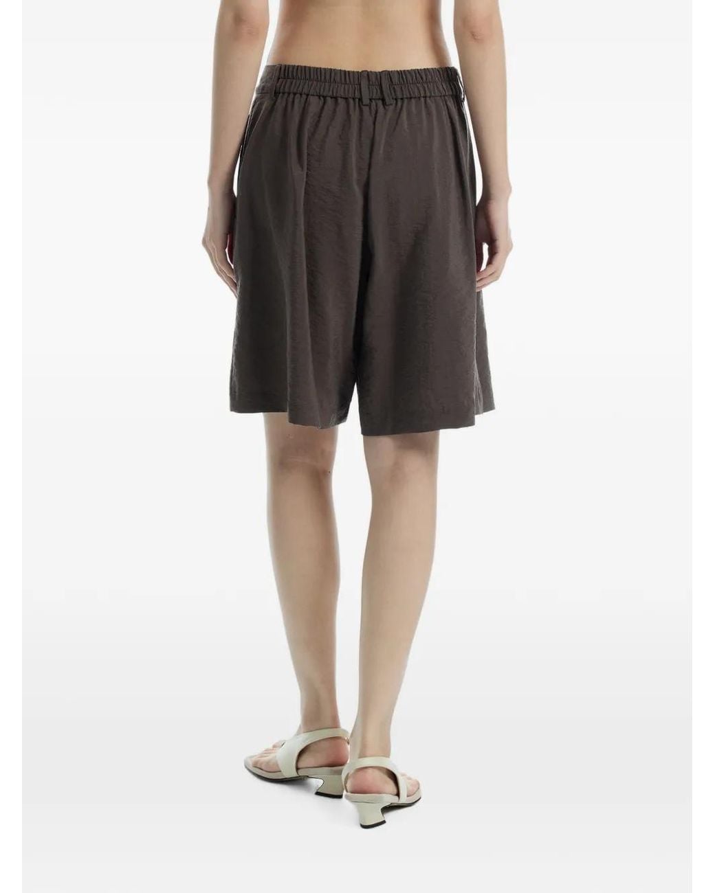 Cordera Black Pleated Tailored Shorts