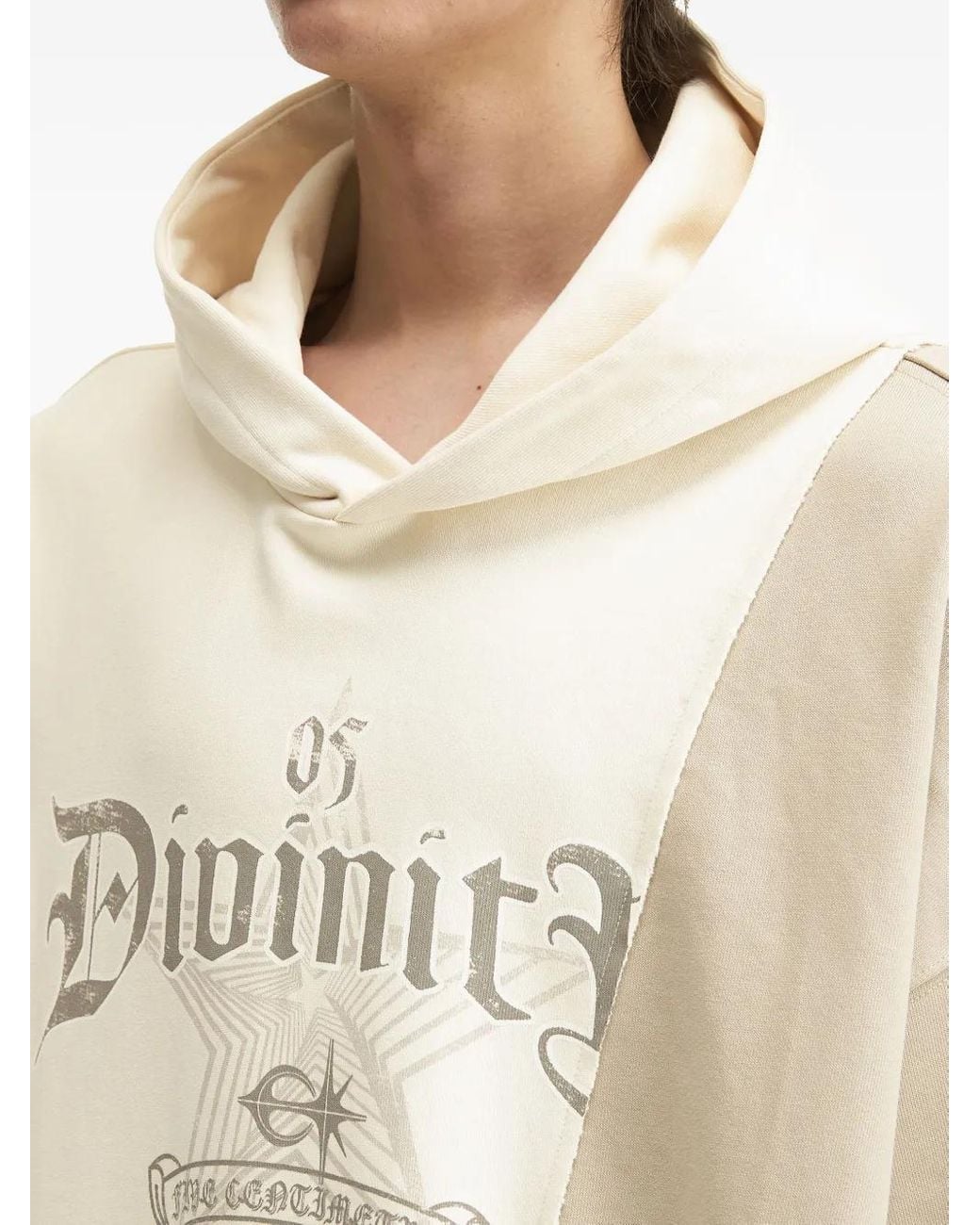 FIVE CM Hoodie Met Patchwork in het Natural voor heren