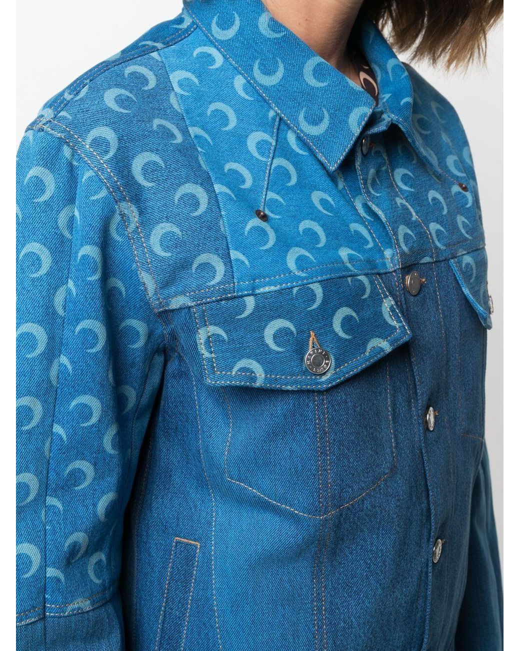 Veste en jean à imprimé Moon Marine Serre en coloris Bleu | Lyst