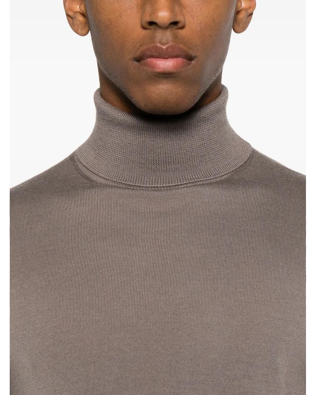Daniele Fiesoli Brown Roll-Neck T-Shirt for men