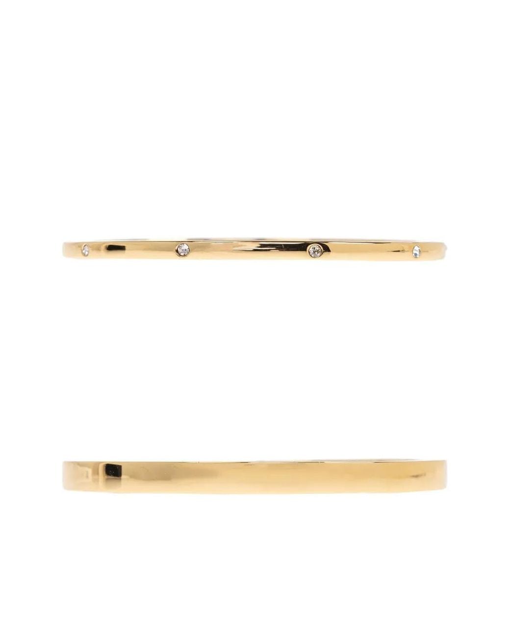 COACH White Logo-Engraved Bangles (Set Of Two)