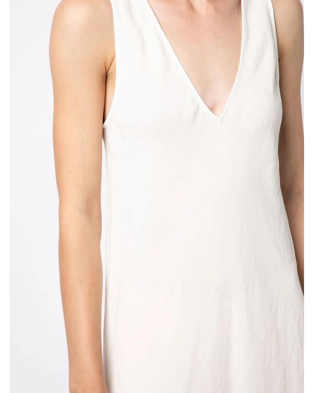 Voz White V-Neck Maxi Dress