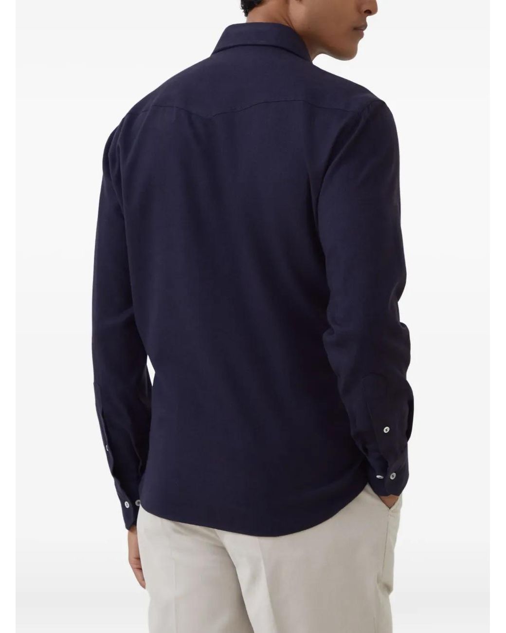 Brunello Cucinelli Blue Shirt for men