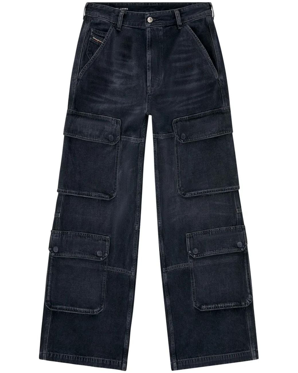 DIESEL Ruimvallende Jeans Met Regular-Waist in het Blue voor heren