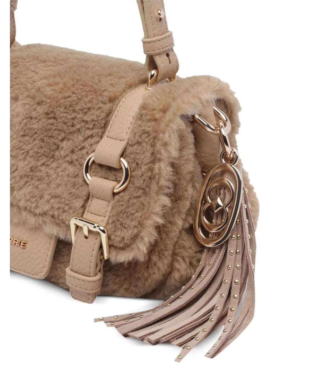 La Carrie Natural Cabas Atena Teddy En Fourrure Artificielle
