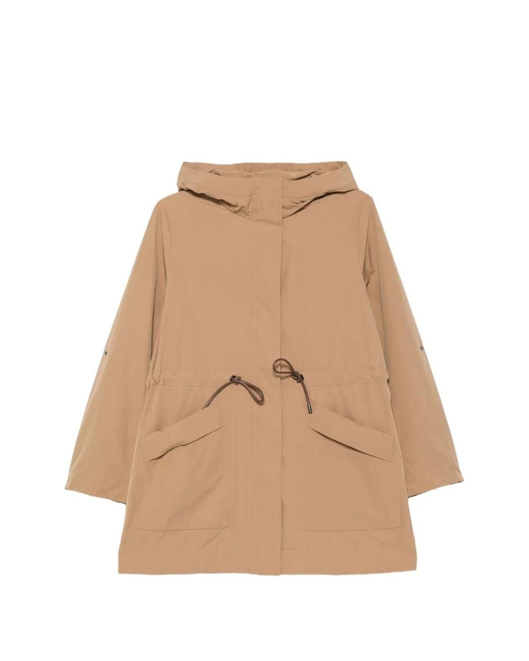 Geox Natural Dandra Drawstring Parka Coat