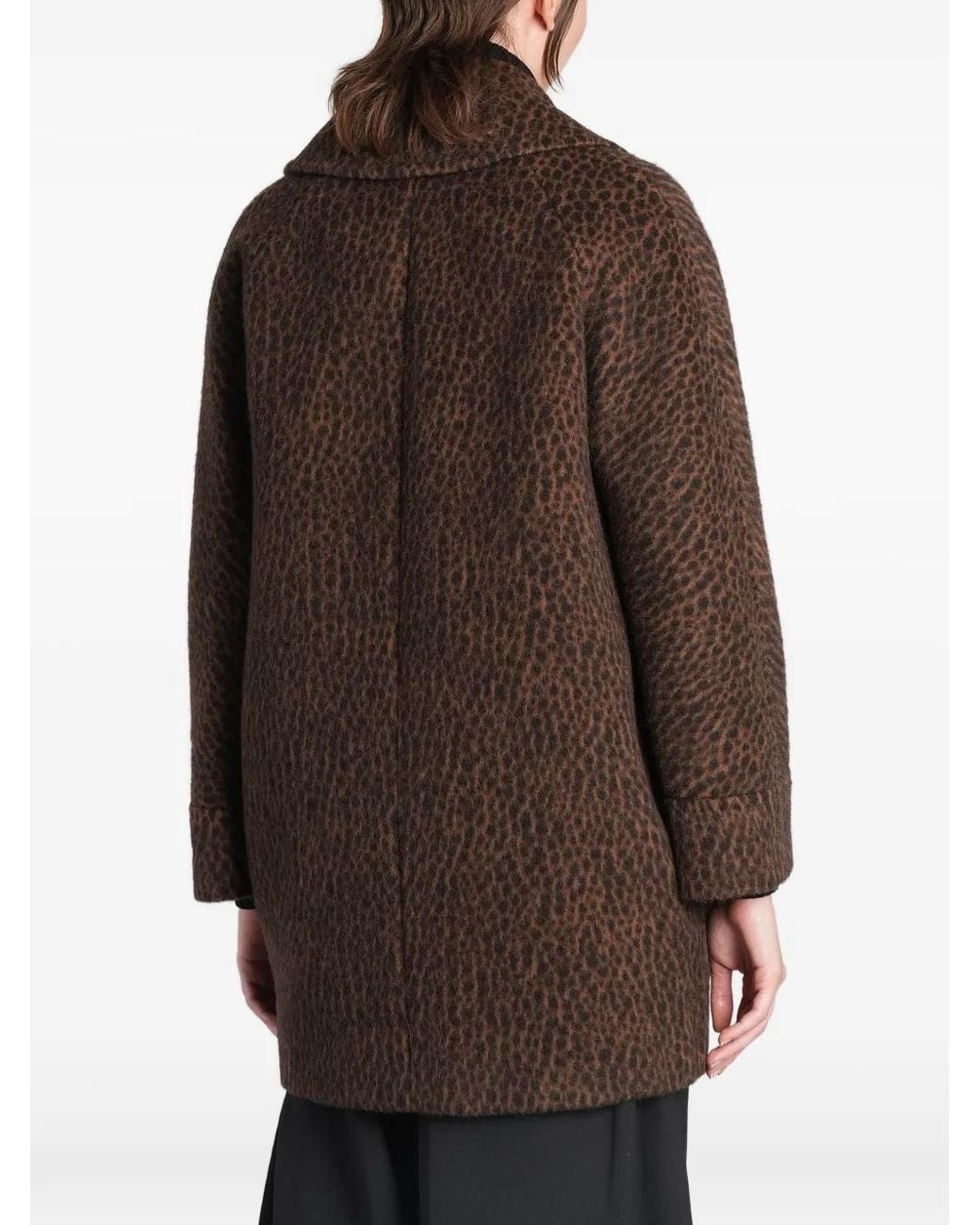 Tagliatore Brown Lilian Animalier Double-Breasted Coat