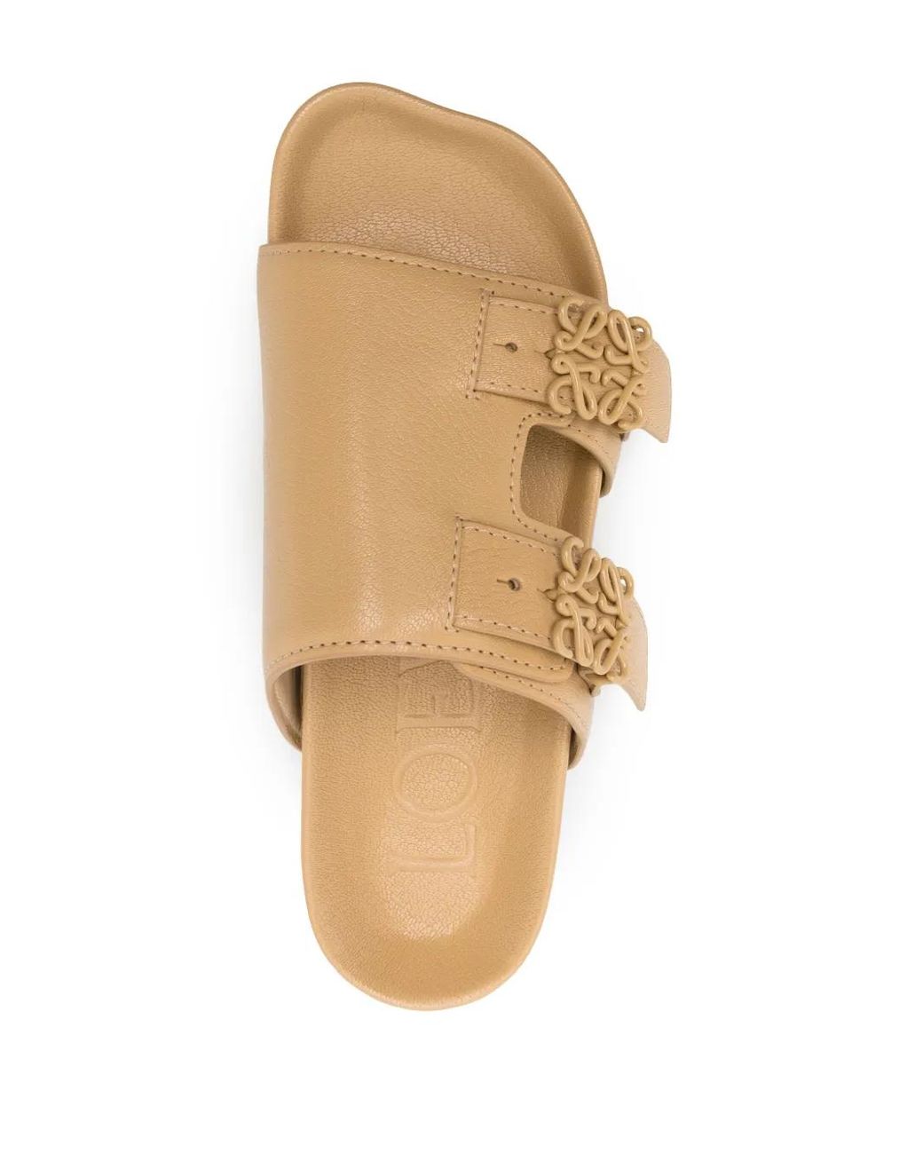 Loewe Natural Beige Leather Slide
