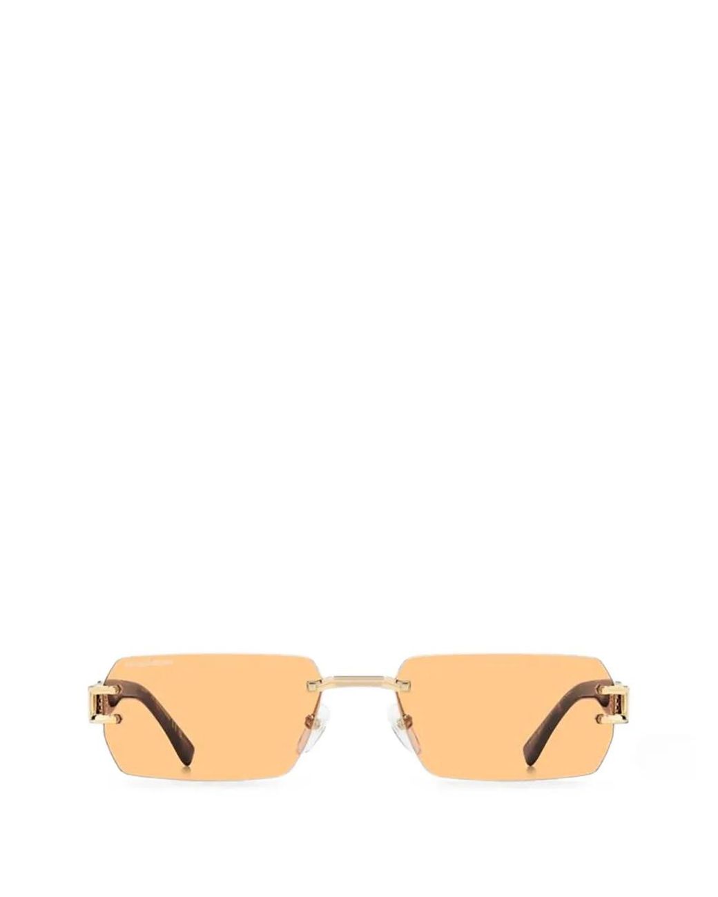DSquared² Metallic Logo-Plaque Rectangle-Frame Sunglasses