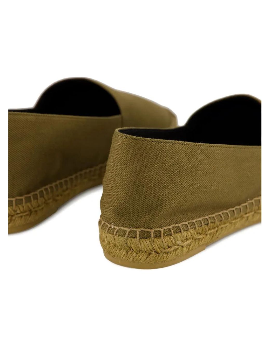 Saint Laurent Green Rubber-Sole Espadrilles for men