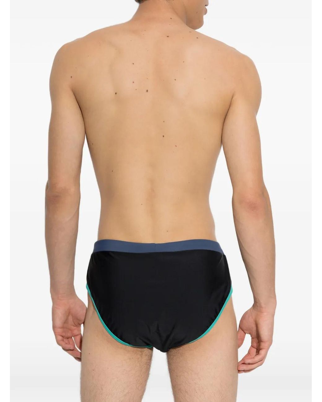 Moschino Black Maillot De Bain Imprimé À Lien De Resserrage for men